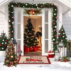 Tapete ao ar livre da porta do Natal, tapete de Papai Noel, casar decorações do Natal para a casa, ornamento do Xmas, presentes do ano novo, 2025, 2025