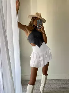 Mini-saia linha A feminina, cintura baixa, fina, monocromática, que combina tudo, casual, doce, sexy, streetwear de moda feminina, verão, Y2K na internet