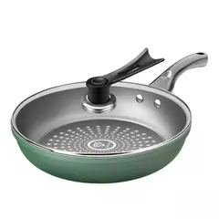 Frigideira universal antiaderente com tampa, Panela de cozinha antiaderente, Sem fumaça oleosa