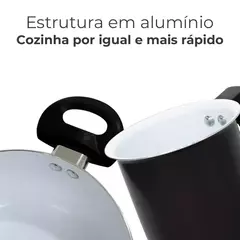 Jogo de Panelas Antiaderente Revestimento Cerâmica 6 Peças Santiago Preto - Lehaví A1004.C01