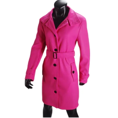 Imagem do Casaco longo de gola virada para baixo de peito único feminino, casacos de lã, jaquetas femininas quentes, roupas de inverno