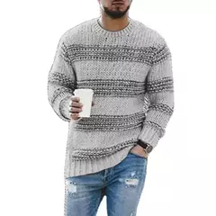 Pulôver com decote em O masculino, suéter de inverno, malha quente, roupa clássica, nova moda - Wolf Magazine