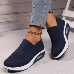 Mulas de plataforma ortopédicas antiderrapantes para mulheres, sapatos de caminhada, sapatos de caminhada, cunha respirável, sapatilhas femininas, sapatilhas femininas - Wolf Magazine