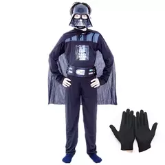 Meninos clássico filme máscara traje impresso dos desenhos animados darth vader capa armadura macacão halloween crianças fantasia cosplay traje - comprar online