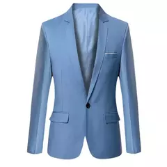 Jaqueta monocromática masculina, bolsos com aba, blazer, clássico, casual, casaco de negócios, botão único, lapela - loja online