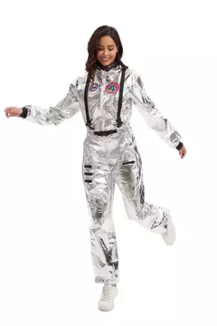 Halloween cosplay astronauta traje feminino e masculino astronauta macacão adulto espaço terno tira S-2XL - Wolf Magazine