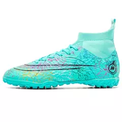 Botas longas de futebol para homens, grama infantil, TF, FG Training Soccer Shoes, tênis esportivos profissionais, tênis de futebol ao ar livre - comprar online