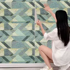 Imagem do 1 pçs 77cm * 70cm 3d adesivo de parede imitação tijolo quarto decoração da
