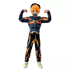 Crianças super-herói role play traje filme personagem transformador robô fantasia muscular traje meninos meninas máscara de halloween macacão - comprar online