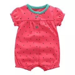 Macacão de manga curta para bebês meninas e meninos, 100% algodão, roupas recém-nascidas, macacões infantis, roupas infantis, verão, 2023 - loja online