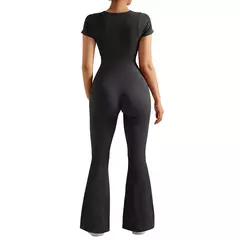 Macacão feminino roupa de uma peça sem mangas o-pescoço bodysuit macacão casual streetwear roupas femininas esportivas - Wolf Magazine