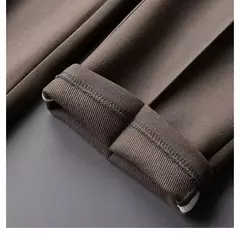 Calça masculina elegante estilo britânico, casual de negócios, escritório de deslocamento, calça de lazer, roupa social masculina, verão - comprar online