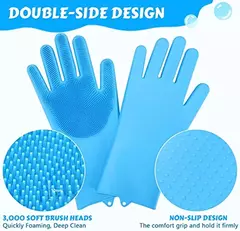 Luvas de banho para animais de estimação, shampoo para banho de cães e gatos, massagem mágica, limpador, esponja de silicone, luva de remoção de pelos - comprar online