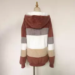 Casaco de capuz extragrande feminino com bolsos macios, streetwear quente, casaco solto, Lady Outerwear, outono, inverno, novo, 2023 na internet