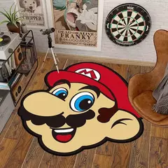 Tapete Super Mario Bros Mushroom Lounge, Anime Cartoon Tapete De Grande Área, Tapete Irregular Para Jogos, Decoração De Casa Do Quarto na internet
