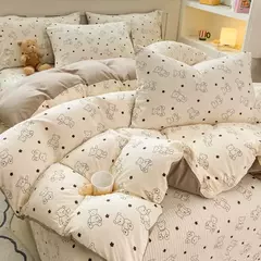 Conjunto de cama infantil com 3 peças, colcha rosa, capa de edredão floral vegetal, padrão de gato, desenhos animados fofos, conjunto de cama para meninas, decoração do quarto - Wolf Magazine