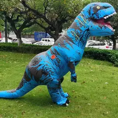 Adulto crianças trajes de dinossauro inflável terno vestido anime festa cosplay carnaval purim traje de halloween para homem mulher - Wolf Magazine