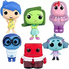 10cm anime dentro para fora 2 pop figura brinquedos de ação filme dos desenhos animados alegria ansiedade raiva tristeza disgusto medo modelo estatuetas boneca pvc