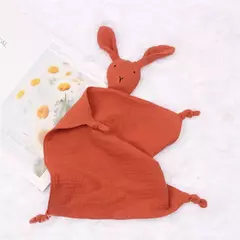 New Born Baby Musselina Cobertor de Segurança, Acalme Appease Toalha, 100% Algodão Orgânico, Gato, Coelho, Coelho, Toy Ins, Consolador, Adorável
