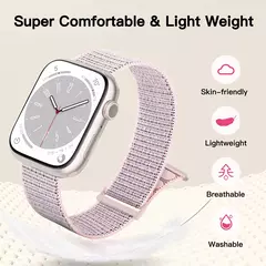Correia de Nylon Loop para Apple Watch Band, Smart Belt Bracelet, iWatch Ultra, 40mm, 44mm, 45mm, 42mm, 41mm, 38mm, 49mm, 8, 7, 6, SE, 5, 4, 3 - comprar online