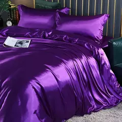 Conjunto De Cama De Luxo Com Capa De Edredão, 100% Seda, Duplo King e Queen Size, Conjuntos De Roupa De Cama, Kit De Capa De Cama, 4PCs na internet