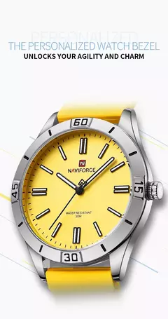 Naviforce relógio de pulso feminino simples, pulseira de silicone impermeável, novo design, moda, para senhoras, 2024
