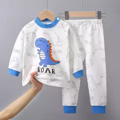 Desenhos animados infantis impresso algodão pijamas conjuntos, unisex, macio, conforto, quente, bonito, adequado, perfeito para meninos, meninas, outono, inverno, calor - comprar online