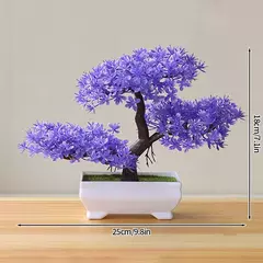 Árvore plástica artificial do bonsai para a decoração home, plantas envasadas, potenciômetro pequeno da simulação, arranjo da flor, ornamentos do jardim