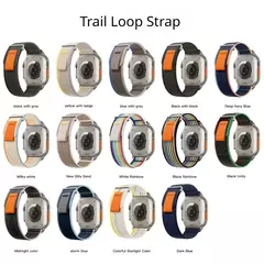 Pulseira de Nylon para Apple Watch, Pulseira Respirável, Ultra 2, 49mm, Série 9, 8, 7, 45mm, 41mm, Esportes para iWatch 6, 5, 4, 3, SE, 44 milímetros, 40 milímetros, 42 milímetros