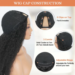 Imagem do Afro encaracolado yaki perucas para preto feminino bandana kinky em linha reta completa máquina perucas sintéticas yaki em linha reta sem cola clipe em vpart peruca