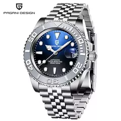 Pagani design esportes masculino relógio de pulso mecânico safira luxo relógio automático para homem aço inoxidável à prova dwaterproof água - comprar online