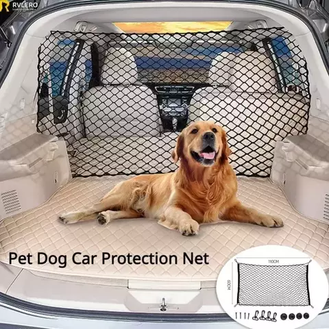 Cerca de inicialização de carro, malha de isolamento para cães e animais de estimação, malha de isolamento elástica durável e resistente, cerca de segurança para animais de estimação para qualquer veículo