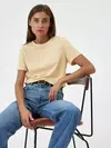 Bornladies-Camiseta solta de manga curta feminina, tops sólidos básicos, camisas de assentamento elegantes, 100% algodão, 230g/?, verão