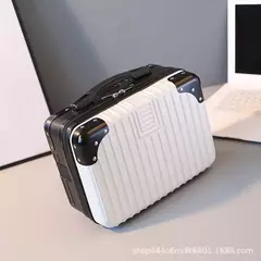 Elegante Mini Bolsa Estudantil, Pull Rod Case, Travel Bag, Handy Bagagem Caixa, Rolling Bag, Estilo Coreano, Atacado, 14";;VERDADEIRO;;"14 polegadas,Azul escuro