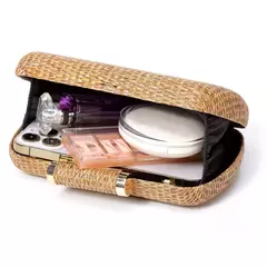 Bolsa de embreagem para mulheres, Bolsa de Raffia para senhoras, Bolsa de noite, Crochet Crossbody Bags, Ombro de praia, Verão, Saco de mão tecido luxuoso