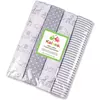 Algodão Flanela Cobertor para Bebê Recém-nascido, Envoltório de Camada Única, Swaddle Blanket, Impresso, Lençol, 4Pcs