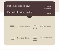 Mini máquina de fogão elétrico antiaderente, multifuncional, tudo em um, panelas, 1,0l, ferramenta elétrica inteligente para cozinhar macarrão doméstico - Wolf Magazine