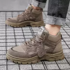 Bota de tornozelo de motocicleta masculina, Botas de cowboy de alta conforto, Botas curtas resistentes ao desgaste, Moda, Inverno na internet