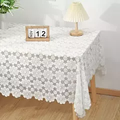 Toalha De Mesa De Renda Branca, Cobertura De Mesa De Jantar, Decoração De Festa De Casamento, Tampas De Mesa, Sala De Estar, Decoração De Mesa - comprar online