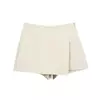 TRAF-minissaia feminina de cintura alta, saia assimétrica preta, bermuda casual, shorts de verão, 2021