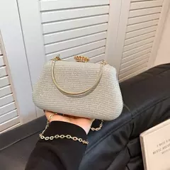 Saco de noite luxuoso para mulheres, alto design, banquete de festa, saco de glitter para senhoras, embreagem do casamento, bolsa de ombro, bolsa de corrente, marca - comprar online