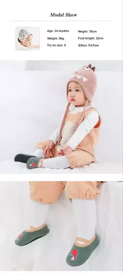 Meias internas quentes antiderrapantes para crianças, sapatos de bebê, meninos e meninas, parque de diversões, jardim de infância, bebê - loja online