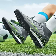 Sapatos de futebol masculino de sola FG, sapatos de gramado ao ar livre, grampos longos especiais, botas esportivas de equipe superior alta, resistência ao desgaste, tamanho 36-45 - loja online