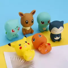 6 pçs pokemon pikachu figuras banheiro banho chuveiro do bebê crianças jogar brinquedos de banho de água crianças aspersão chuveiro brinquedos de descompressão - comprar online