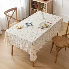 Pequena Margarida Padrão Toalha De Mesa De Mesa, Bordado, Festa De Casa, Retangular, Fluindo Design Floral, Mesa De Jantar Pano, Simples