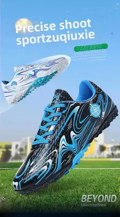 Sapatos de futebol respiráveis dos homens botas de futebol de pico longo das mulheres das crianças jovens esportes bola sapatos competição calçado de treinamento - comprar online