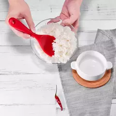 Imagem do Pendurado Silicone Arroz Colher Panela de cozinha Non-stick Saucepan Fogão de arroz elétrico Cooking Scoop com buracos Itens domésticos