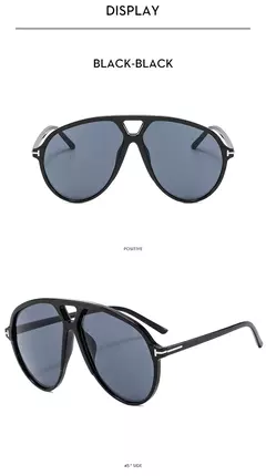 Óculos de sol piloto superdimensionados para homens e mulheres, óculos de sol retrô, óculos UV400, marca de luxo, nova moda, ins trending, 2022 - comprar online