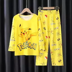 Pijamas Pokémon unissex para crianças, roupas da moda para meninos e meninas, crianças e meninas