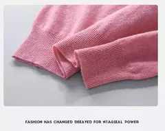 Imagem do Pulôver clássico com decote em v masculino, suéter super de cashmere, camisa grossa, roupas quentes masculino, 4XL, outono e inverno